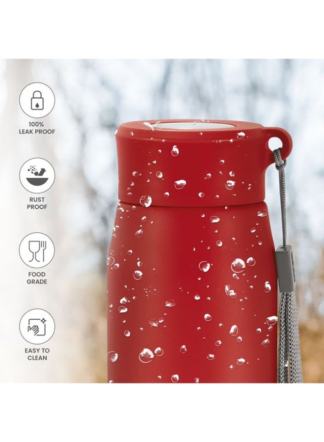 Milton 690ml Stainless Steel Water Bottle, Single-Walled, BPA-Free, Leak-Proof, Rust-Free, Easy-Grip Fridge Bottle,Easy to Carry, Gym Bottle for Men, Kids, School & Travel - Handy Red - Image 2