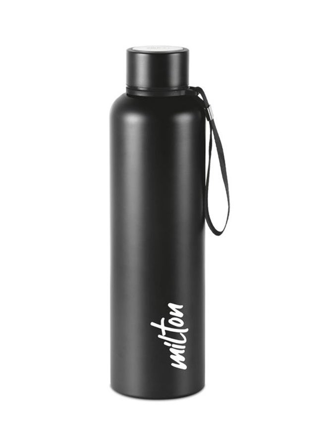 Milton 1050ml Vacuum Insulated Water Bottle, Keeps Drinks Hot and Cold for 24 Hours, 18/8 Stainless Steel, Double-Walled Thermos Flask with Inner Copper Coating for Sports, Gym, Office - Aura Black  - Image 1
