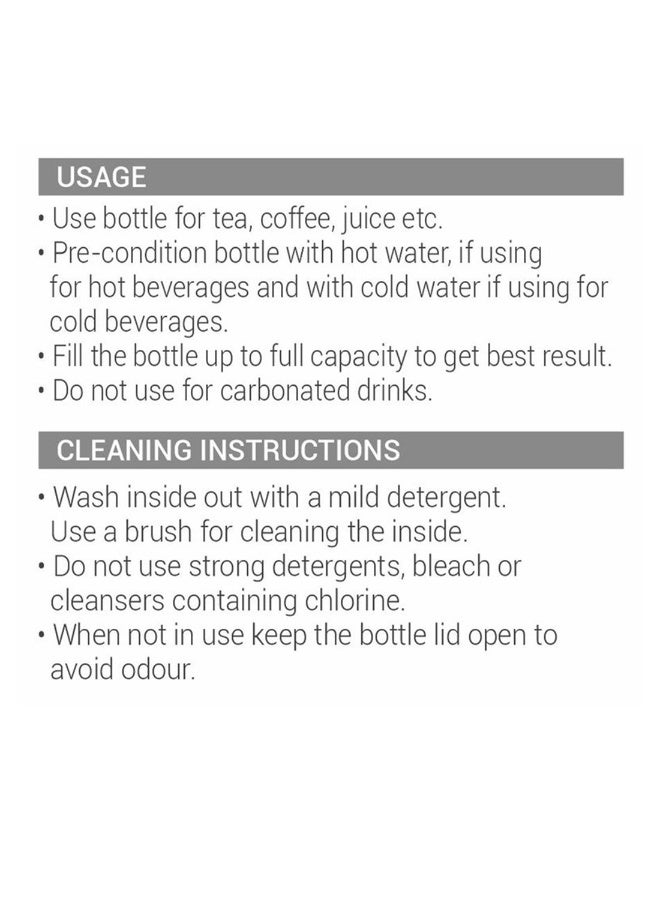 Milton 1050ml Vacuum Insulated Water Bottle, Keeps Drinks Hot and Cold for 24 Hours, 18/8 Stainless Steel, Double-Walled Thermos Flask with Inner Copper Coating for Gym, Office - Aura Dark Blue  - Image 4