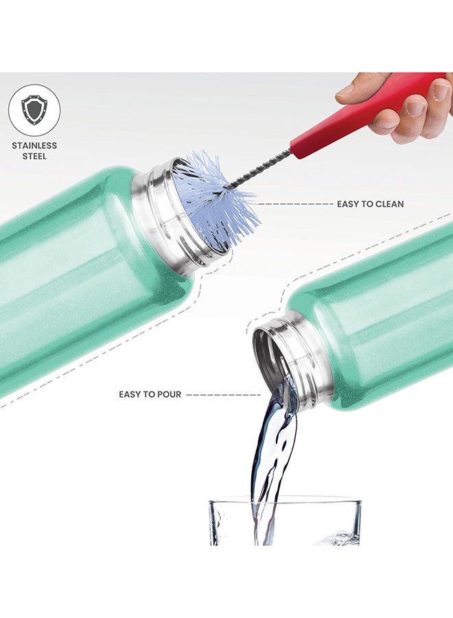 ميلتون زجاجة ماء من الفولاذ المقاوم للصدأ، ذات جدار واحد، خالية من BPA، مانعة للتسرب، مقاومة للصدأ، زجاجة ثلاجة سهلة الإمساك، سهلة الحمل، زجاجة رياضية للرجال، الأطفال، المدرسة والسفر - Image 5