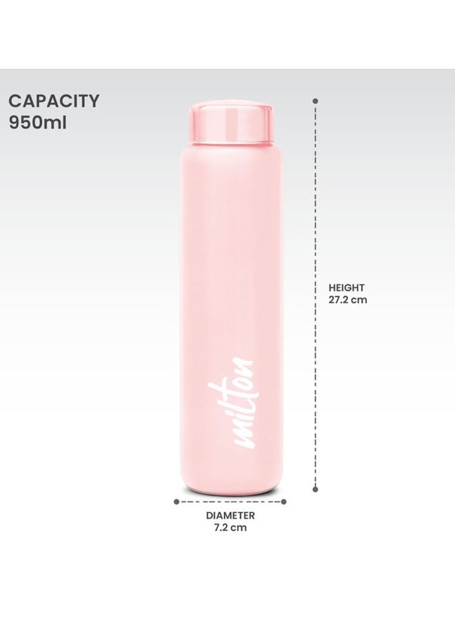 Milton 1000ml Stainless Steel Water Bottle, Single-Walled, BPA-Free, Leak-Proof, Rust-Free, Easy-Grip Fridge Bottle,Easy to Carry, Gym Bottle for Men, Kids, School & Travel- Aqua Light Pink - Image 5
