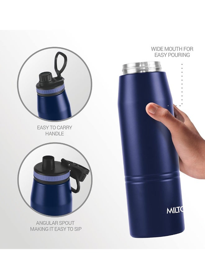 ميلتون زجاجة ماء معزولة بالفراغ سعة 925 مل، تحافظ على المشروبات ساخنة وباردة، مصنوعة من الفولاذ المقاوم للصدأ 18/8، زجاجة ترمس مزدوجة الجدران مع طلاء نحاسي داخلي للاستخدام الرياضي، في الصالة الرياضية، المكتب، أو في الرحلات. - Image 3