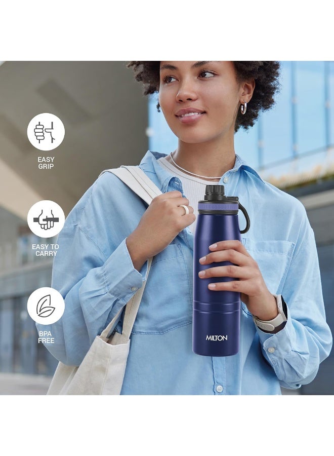 ميلتون زجاجة ماء معزولة بالفراغ سعة 925 مل، تحافظ على المشروبات ساخنة وباردة، مصنوعة من الفولاذ المقاوم للصدأ 18/8، زجاجة ترمس مزدوجة الجدران مع طلاء نحاسي داخلي للاستخدام الرياضي، في الصالة الرياضية، المكتب، أو في الرحلات. - Image 4