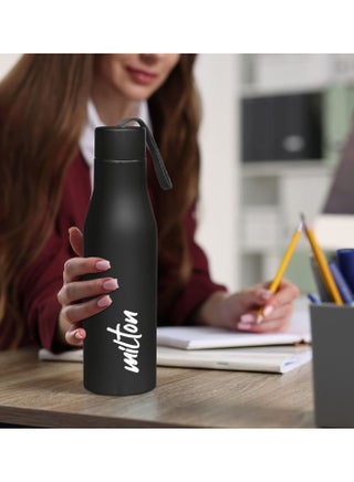 Milton 650 ml Stainless Steel Water Bottle, Leak Proof, Rust-Free, BPA Free, Metal Bottle for Sports, Gym, Travelling, Office, School, Super 750, Black Black - view 4