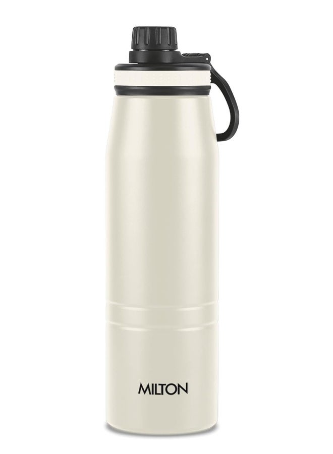 Milton 925ml Vacuum Insulated Water Bottle, Keeps Drinks Hot and Cold, 18/8 Stainless Steel, Double-Walled Thermos Flask with Inner Copper Coating for Sports, Gym, Office, Sparkle Ivory - Image 1