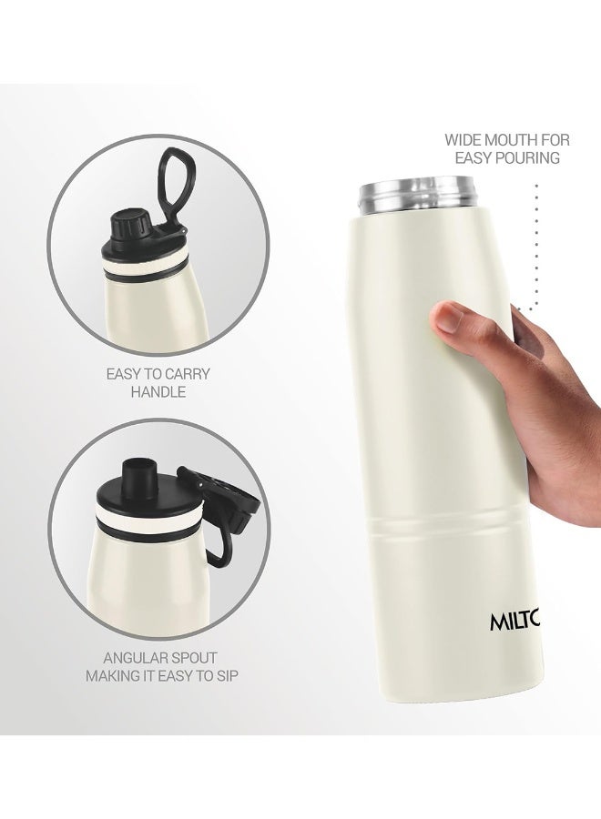 Milton 925ml Vacuum Insulated Water Bottle, Keeps Drinks Hot and Cold, 18/8 Stainless Steel, Double-Walled Thermos Flask with Inner Copper Coating for Sports, Gym, Office, Sparkle Ivory - Image 3