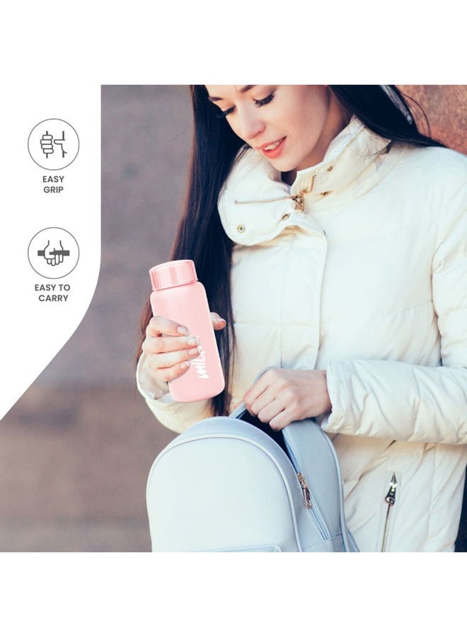 ميلتون زجاجة ماء من الفولاذ المقاوم للصدأ سعة 500 مل، جدار واحد، خالية من BPA، مانعة للتسرب، مقاومة للصدأ، زجاجة ثلاجة سهلة الإمساك، سهلة الحمل، زجاجة رياضية للرجال، الأطفال، المدرسة والسفر - أكوا - Image 3