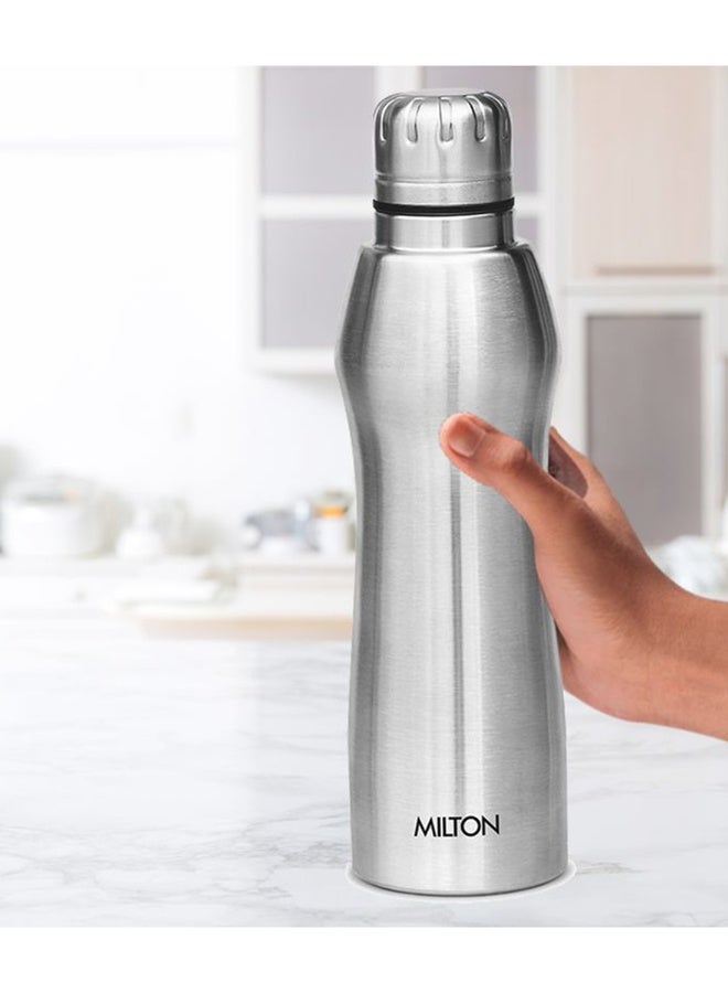 ميلتون زجاجة ماء من الفولاذ المقاوم للصدأ سعة 880 مل، جدار واحد، خالية من BPA، مانعة للتسرب، خالية من الصدأ، زجاجة ثلاجة سهلة الإمساك، سهلة الحمل، زجاجة رياضية للرجال، الأطفال، المدرسة والسفر - إيلات - Image 4