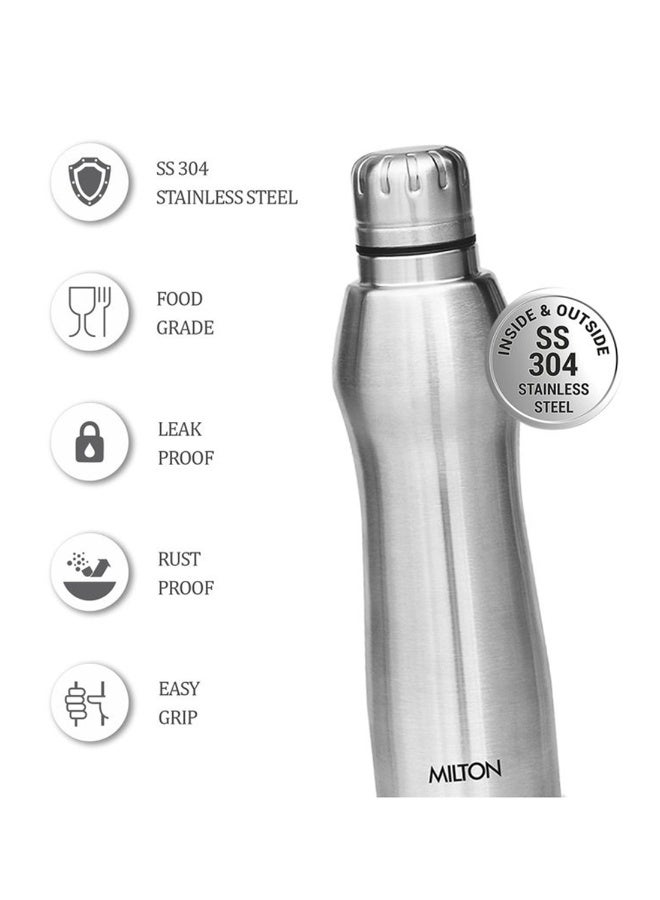 ميلتون زجاجة ماء من الفولاذ المقاوم للصدأ سعة 880 مل، جدار واحد، خالية من BPA، مانعة للتسرب، خالية من الصدأ، زجاجة ثلاجة سهلة الإمساك، سهلة الحمل، زجاجة رياضية للرجال، الأطفال، المدرسة والسفر - إيلات - Image 2