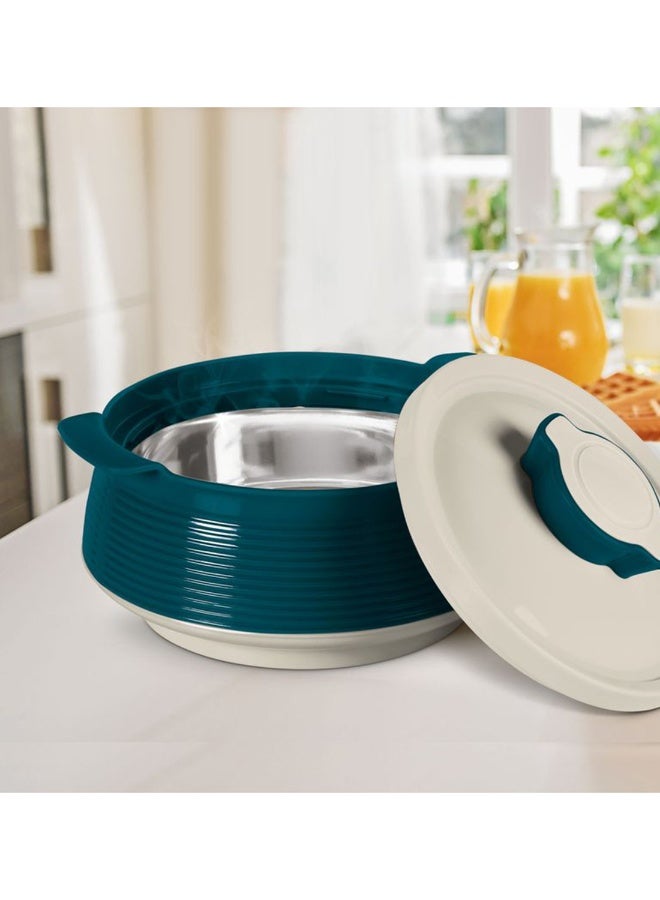 Milton Venice Jr. Insulated Inner Stainless Steel Casserole, Set of 3, (450 ml, 850 ml, 1.35 Litres), Marble Green| Double Walled | Hot & Cold Marble Green - Image 4