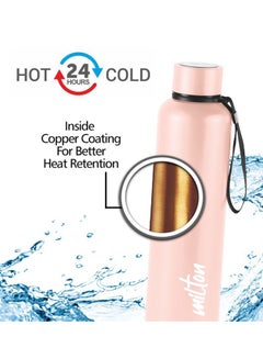 ميلتون 750ml Vacuum Insulated Water Bottle, Keeps Drinks Hot and Cold for 24 Hours, 18/8 Stainless Steel, Double-Walled Thermos Flask with Inner Copper Coating for Sports, Gym, Office - Aura Beige  - Image 2