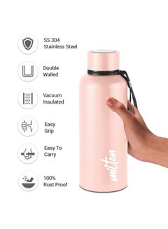ميلتون 750ml Vacuum Insulated Water Bottle, Keeps Drinks Hot and Cold for 24 Hours, 18/8 Stainless Steel, Double-Walled Thermos Flask with Inner Copper Coating for Sports, Gym, Office - Aura Beige  - Image 3