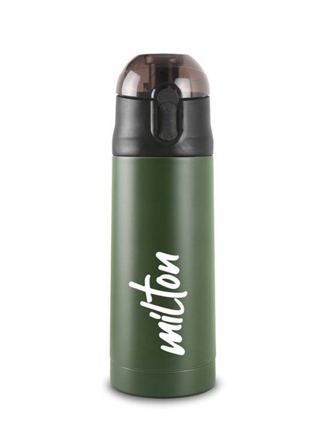 Milton New Crown 600 Thermosteel 24 Hours Hot and Cold Water Bottle, 500 ml, Green | Easy to Carry | Office Bottle | Hiking | Trekking | Travel Bottle | Gym | Home | Kitchen Bottle Green - Image 1