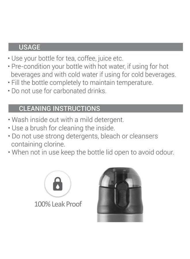 Milton New Crown 600 Thermosteel 24 Hours Hot and Cold Water Bottle, 500 ml, Green | Easy to Carry | Office Bottle | Hiking | Trekking | Travel Bottle | Gym | Home | Kitchen Bottle Green - Image 5