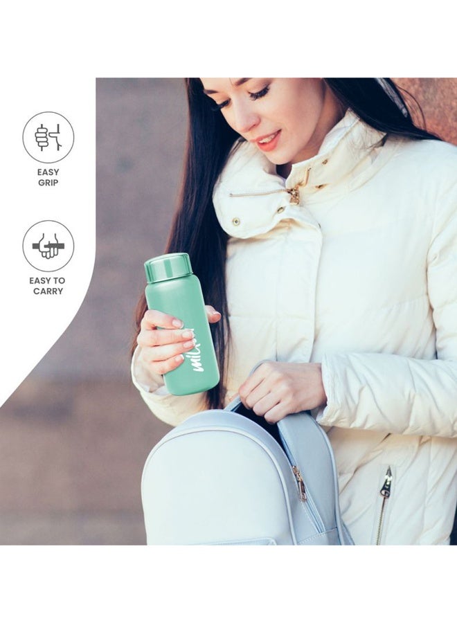 Milton 500ml (Half Litre) Stainless Steel Water Bottle – Single Walled, Leakproof, Easy-Grip, Easy to Carry Bottle for Gym, Home, Kitchen, Hiking & Travel – Aqua 500, Light Green Light Green - Image 3