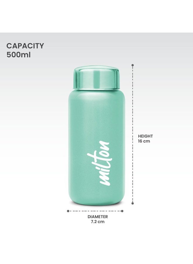 Milton 500ml (Half Litre) Stainless Steel Water Bottle – Single Walled, Leakproof, Easy-Grip, Easy to Carry Bottle for Gym, Home, Kitchen, Hiking & Travel – Aqua 500, Light Green Light Green - Image 5