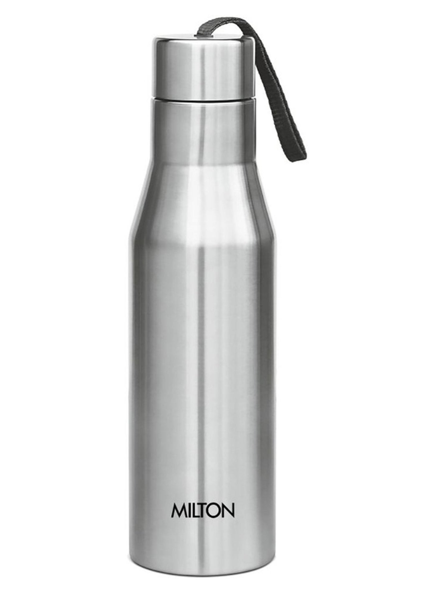 Milton 650 ml Stainless Steel Water Bottle, Leak Proof, Rust-Free, BPA Free, Metal Bottle for Sports, Gym, Travelling, Office, School, Super 750, Silver Silver