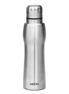 Milton 635ml Stainless Steel Water Bottle, Single-Walled, BPA-Free, Leak-Proof, Rust-Free, Easy-Grip Fridge Bottle,Easy to Carry, Gym Bottle for Men, Kids, School & Travel - Elate Silver  - Image 1