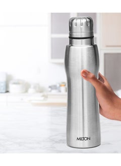 Milton 635ml Stainless Steel Water Bottle, Single-Walled, BPA-Free, Leak-Proof, Rust-Free, Easy-Grip Fridge Bottle,Easy to Carry, Gym Bottle for Men, Kids, School & Travel - Elate Silver  - Image 4