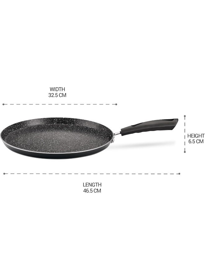 Milton 32 cm Granito Induction Omni Tawa, Lightweight Aluminium, Non-Stick, Food Grade, Hot Plate & Dishwasher Safe Black - Image 5