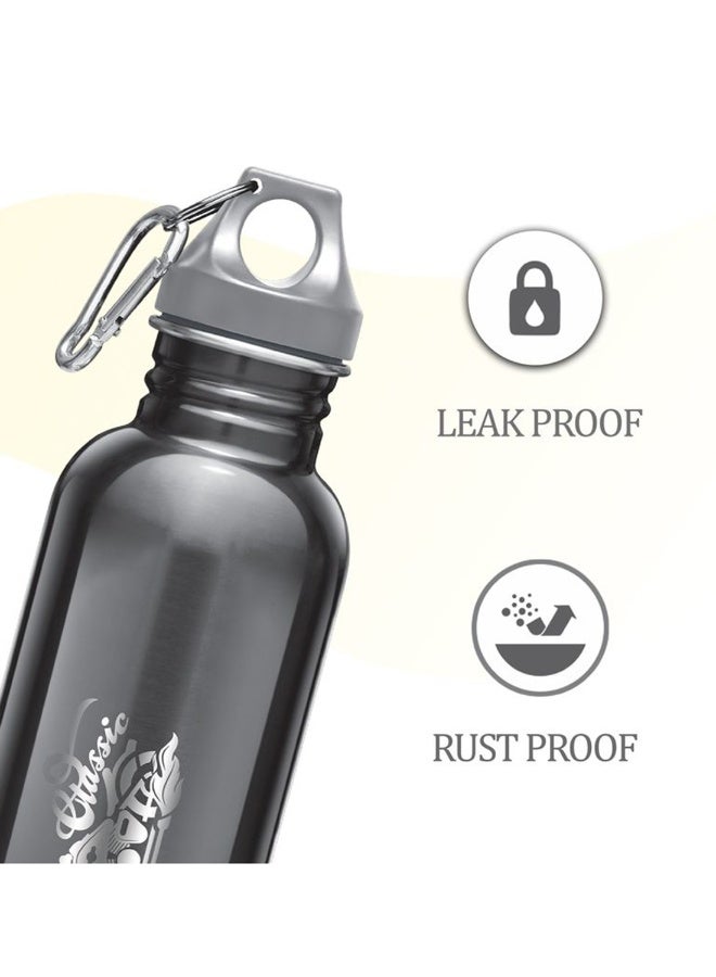 Milton 750ml Stainless Steel Water Bottle – Leakproof, Rust-Free, BPA-Free Metal Bottle for Sports, Gym, Travelling, Office & School – Alive 750, Black Assorted - Image 3
