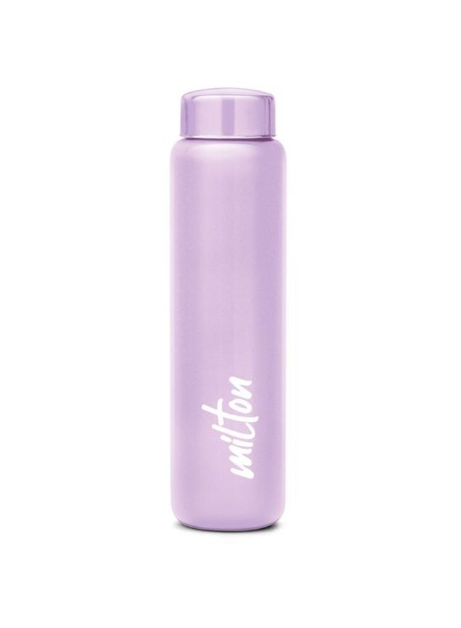 Milton 1000ml Stainless Steel Water Bottle, Single-Walled, BPA-Free, Leak-Proof, Rust-Free, Easy-Grip Fridge Bottle,Easy to Carry, Gym Bottle for Men, Kids, School & Travel - Aqua Purple  - Image 1