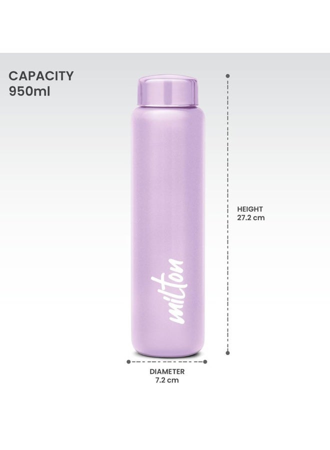 Milton 1000ml Stainless Steel Water Bottle, Single-Walled, BPA-Free, Leak-Proof, Rust-Free, Easy-Grip Fridge Bottle,Easy to Carry, Gym Bottle for Men, Kids, School & Travel - Aqua Purple  - Image 5