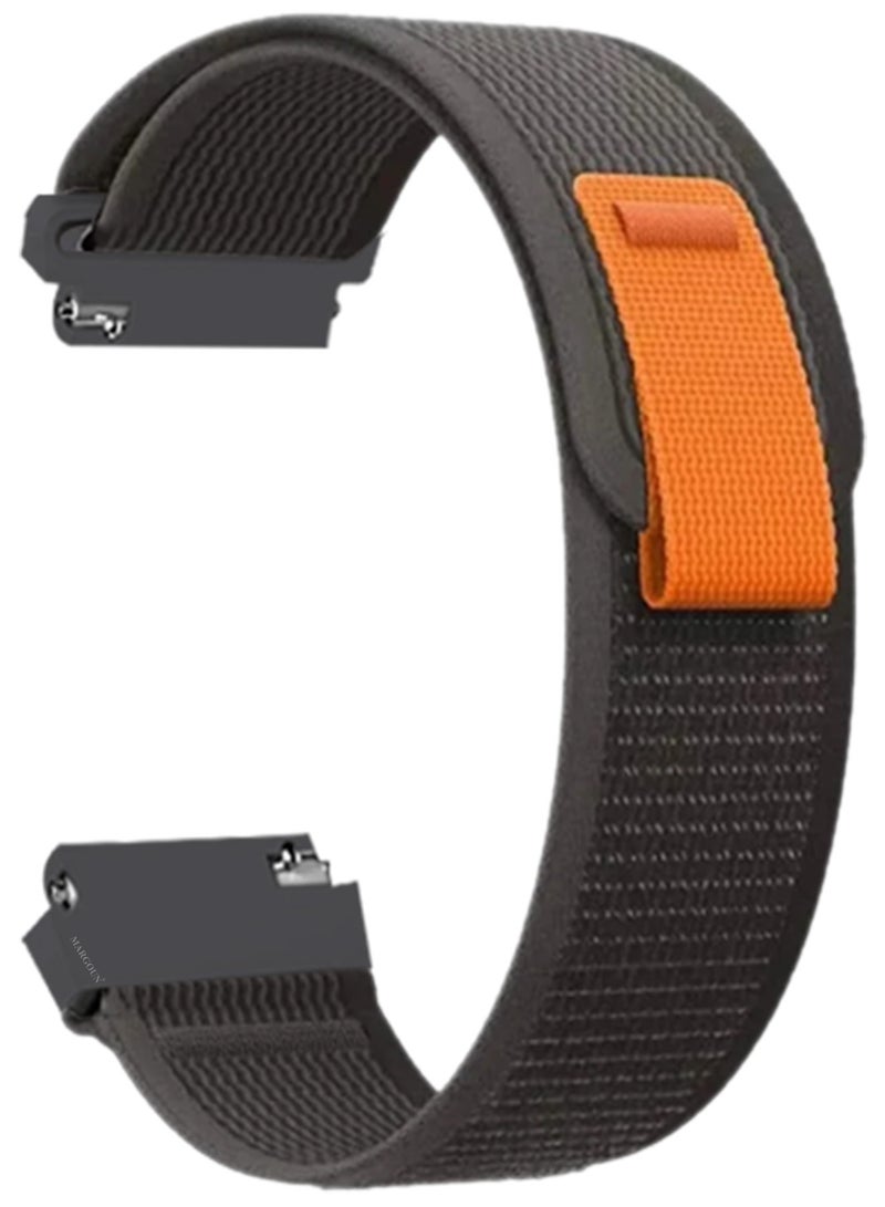 MARGOUN ( for Huawei Watch GT4 ) Trail Loop Band, Braided Elastic Weave Sport Strap, Nylon Sport Loop Bands for Men Women Dark Grey  - Image 1