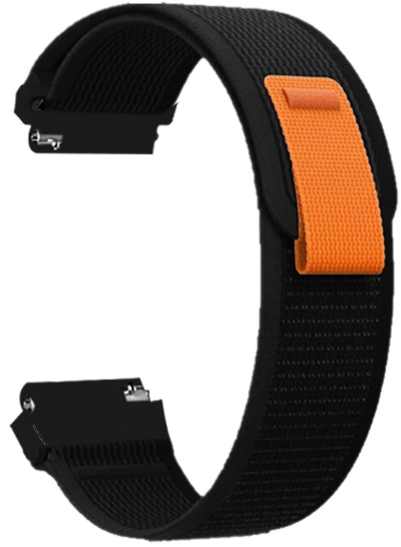MARGOUN - ( for Huawei Watch GT4 ) Trail Loop Band, Braided Elastic Weave Sport Strap, Nylon Sport Loop Bands for Men Women Black - Image 1