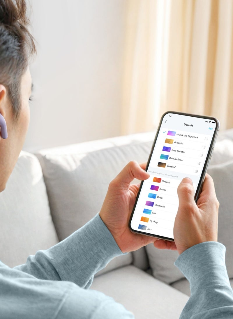 Soundcore - Soundcore K20i by Anker, Semi-in-Ear Earbuds, Bluetooth Wireless, 36H Playtime, Fast Charge, Clear Sound, Comfortable Fit, ENC 2-Mic Clear Calls, Custom EQ, IPX5, Bluetooth 5.3, App Control Purple - Image 1