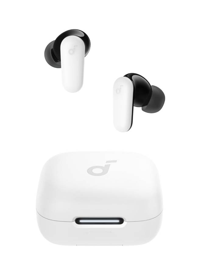 Soundcore Soundcore P30i by Anker Noise Cancelling Earbuds, Smart Noise Cancelling, Powerful Bass, 45h Playtime, 2-in-1 Case and Mobile Phone Stand, IP54, Wireless Headphones, Blueto5.4, App Control white  - Image 1