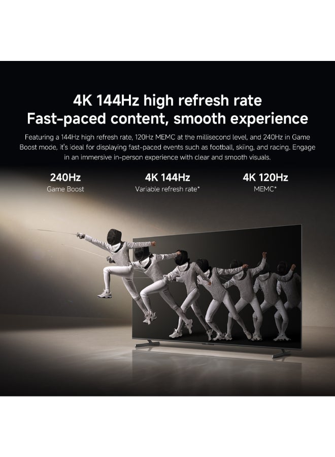 Xiaomi TV Max 85 2025 | Ultra-large 4K display | Quantum Dot display | 144Hz Refresh Rate | Dolby Vision, Dolby Atmos | AI processor, Google TV L85MA-MAXME Black - Image 5