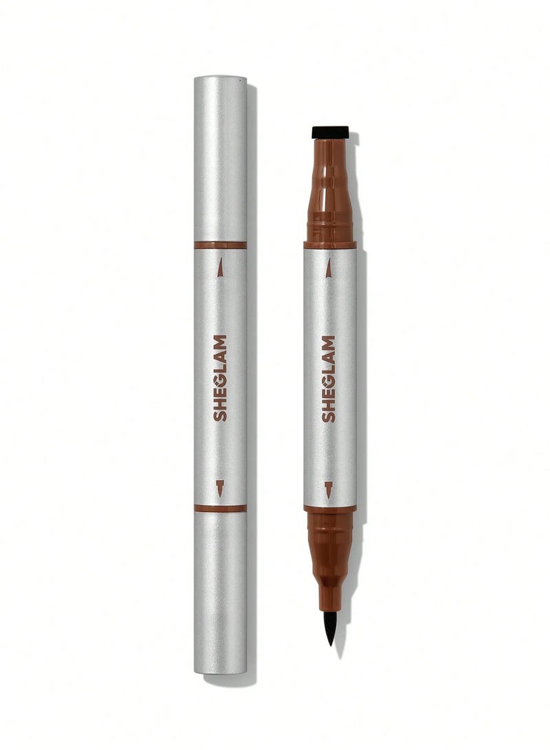 SHEGLAM WING IT WATERPROOF LINER DUO-BROWN Brown - Image 1