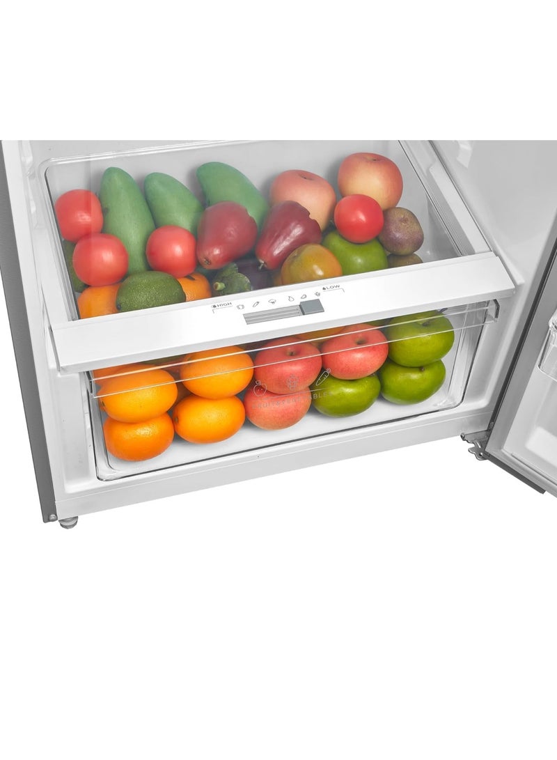 Midea - Fridge With Top Freezer 411 Liter Tropical Compressor Multi Air Flow Active C Fresh Filter MDRT580MTN46 Silver - Image 1