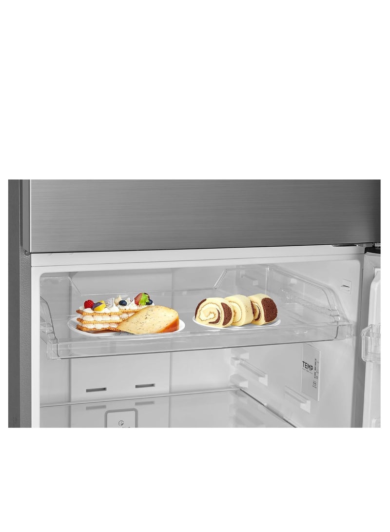 Midea - Fridge With Top Freezer 411 Liter Tropical Compressor Multi Air Flow Active C Fresh Filter MDRT580MTN46 Silver - Image 1