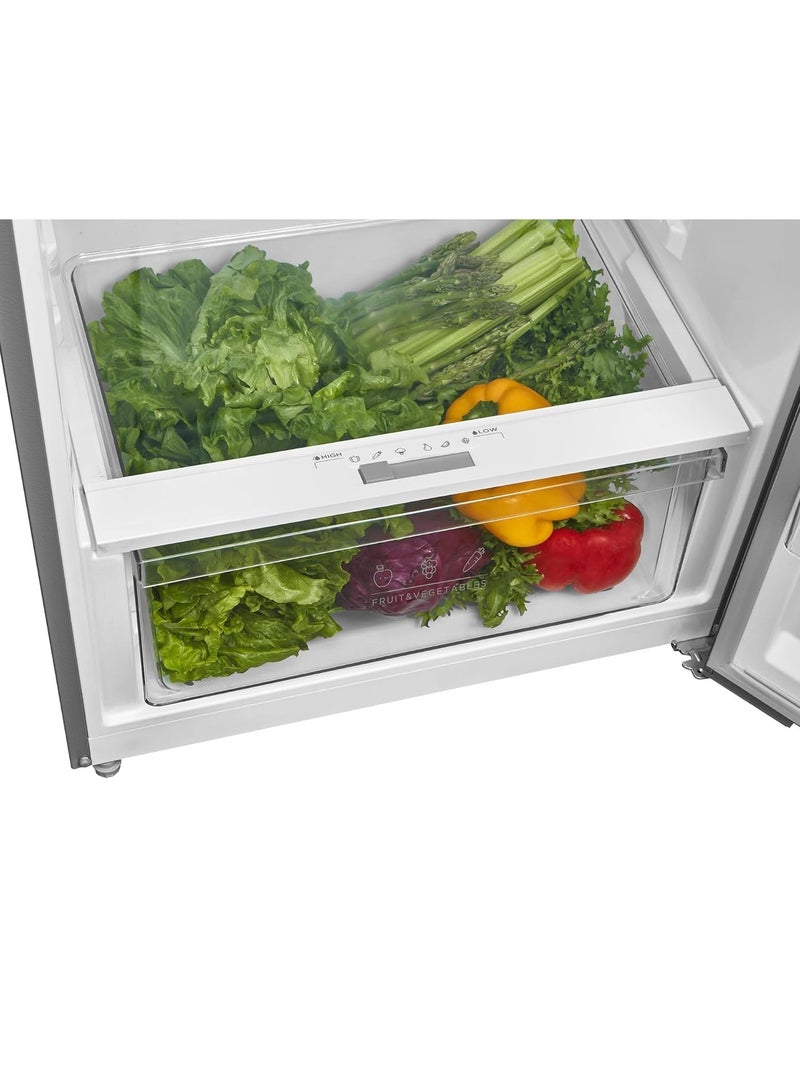 Midea - Fridge With Top Freezer 411 Liter Tropical Compressor Multi Air Flow Active C Fresh Filter MDRT580MTN46 Silver - Image 1