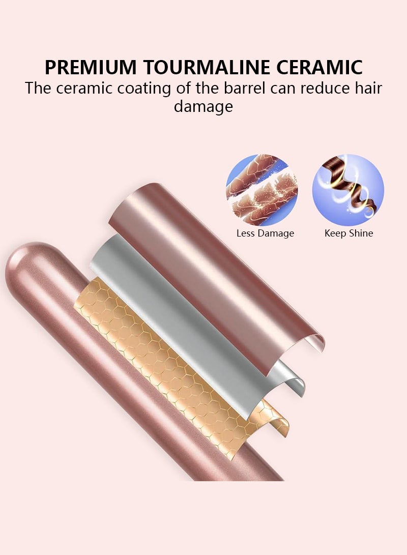 5-IN-1 Hair Curler Iron, Professional Curling Wand Set, Instant Heat Up Hair Curler with 5 Interchangeable Ceramic Barrels (9-32mm),Hair Curler with Fast Heating Up,With LED Temperature Adjustment and Heat Up, Hair Curler Include Heat Resistant Glove Gold - pnsku/N70122712V/45/_/1729658790/a05d5146-4ff9-4ea6-ad53-934642162ba1