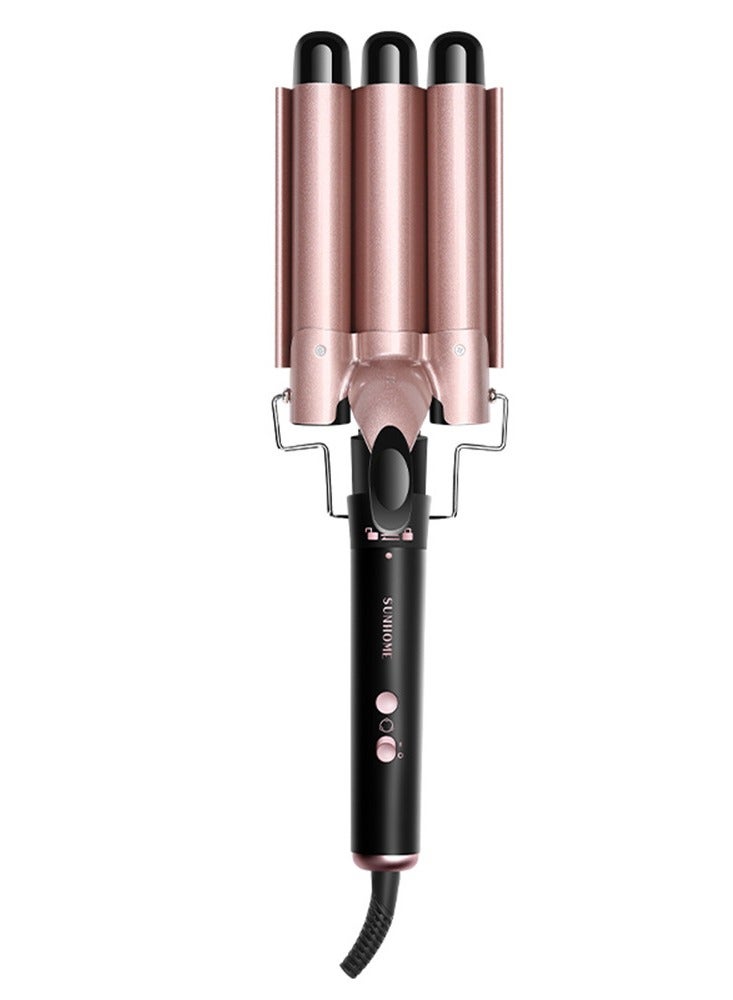 5-IN-1 Hair Curler Iron, Professional Curling Wand Set, Instant Heat Up Hair Curler with 5 Interchangeable Ceramic Barrels (9-32mm),Hair Curler with Fast Heating Up,With LED Temperature Adjustment and Heat Up, Hair Curler Include Heat Resistant Glove Gold - pnsku/N70122712V/45/_/1729658792/60cb3ca4-c260-4d05-b4a7-61371d852f84