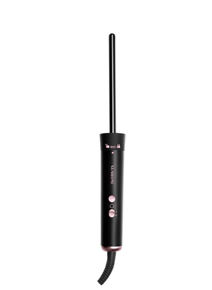 5-IN-1 Hair Curler Iron, Professional Curling Wand Set, Instant Heat Up Hair Curler with 5 Interchangeable Ceramic Barrels (9-32mm),Hair Curler with Fast Heating Up,With LED Temperature Adjustment and Heat Up, Hair Curler Include Heat Resistant Glove Black