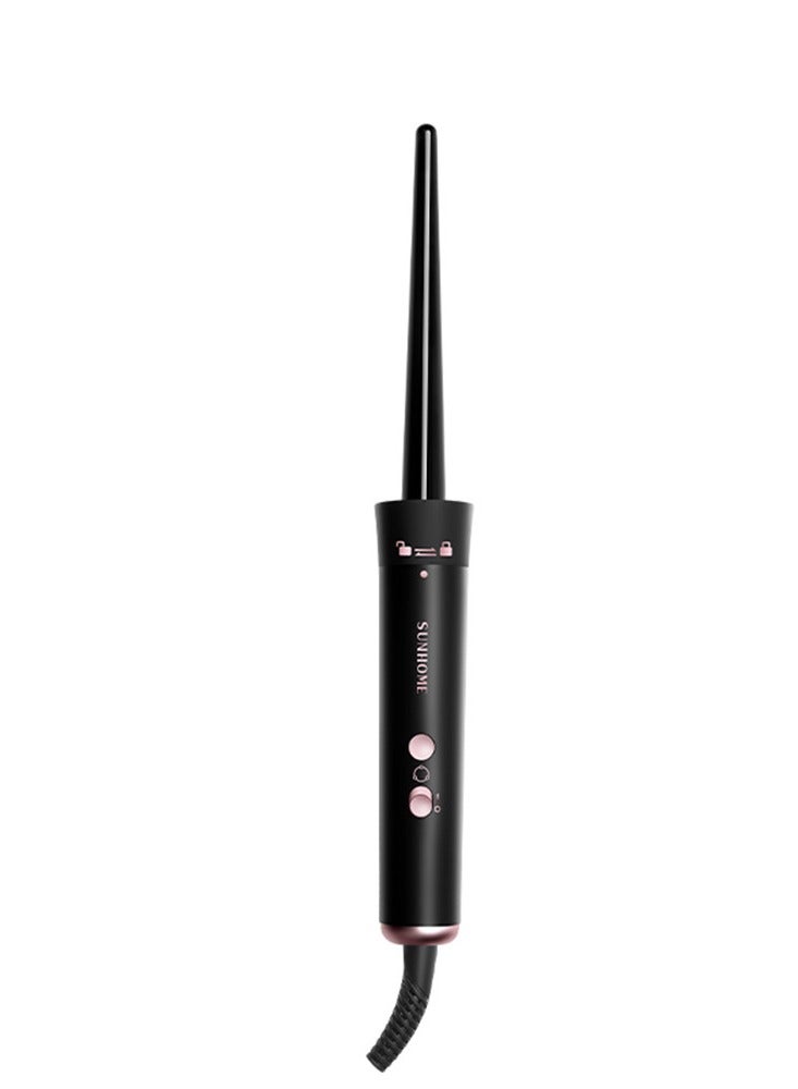 5-IN-1 Hair Curler Iron, Professional Curling Wand Set, Instant Heat Up Hair Curler with 5 Interchangeable Ceramic Barrels (9-32mm),Hair Curler with Fast Heating Up,With LED Temperature Adjustment and Heat Up, Hair Curler Include Heat Resistant Glove Black