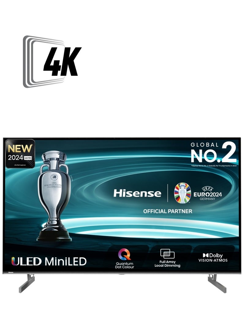 Hisense 65 Inch, Ultra HD 4K, Mini LED, Smart TV, 60HZ, (2024) - 65U6N PRO Black  - Image 1