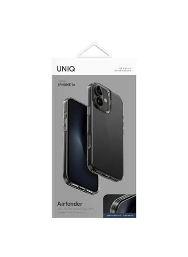 يونيك Air Fender Protective Clear Case for iPhone 16 - Smoked ( Grey Tinted ) - Image 4