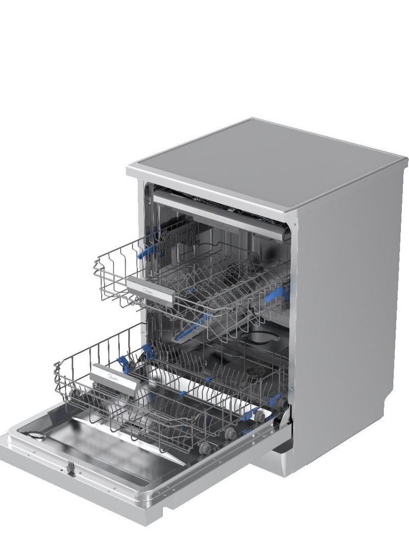 مديا Dishwasher Ion Dishfresh 14 Place 9 programs Smart Home Auto door Open Filter MDWEF1433D(SS)-WI-EG Silver  - Image 2