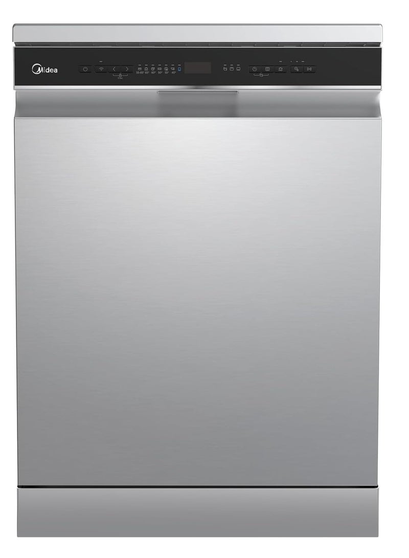 مديا Dishwasher Ion Dishfresh 14 Place 9 programs Smart Home Auto door Open Filter MDWEF1433D(SS)-WI-EG Silver  - Image 4