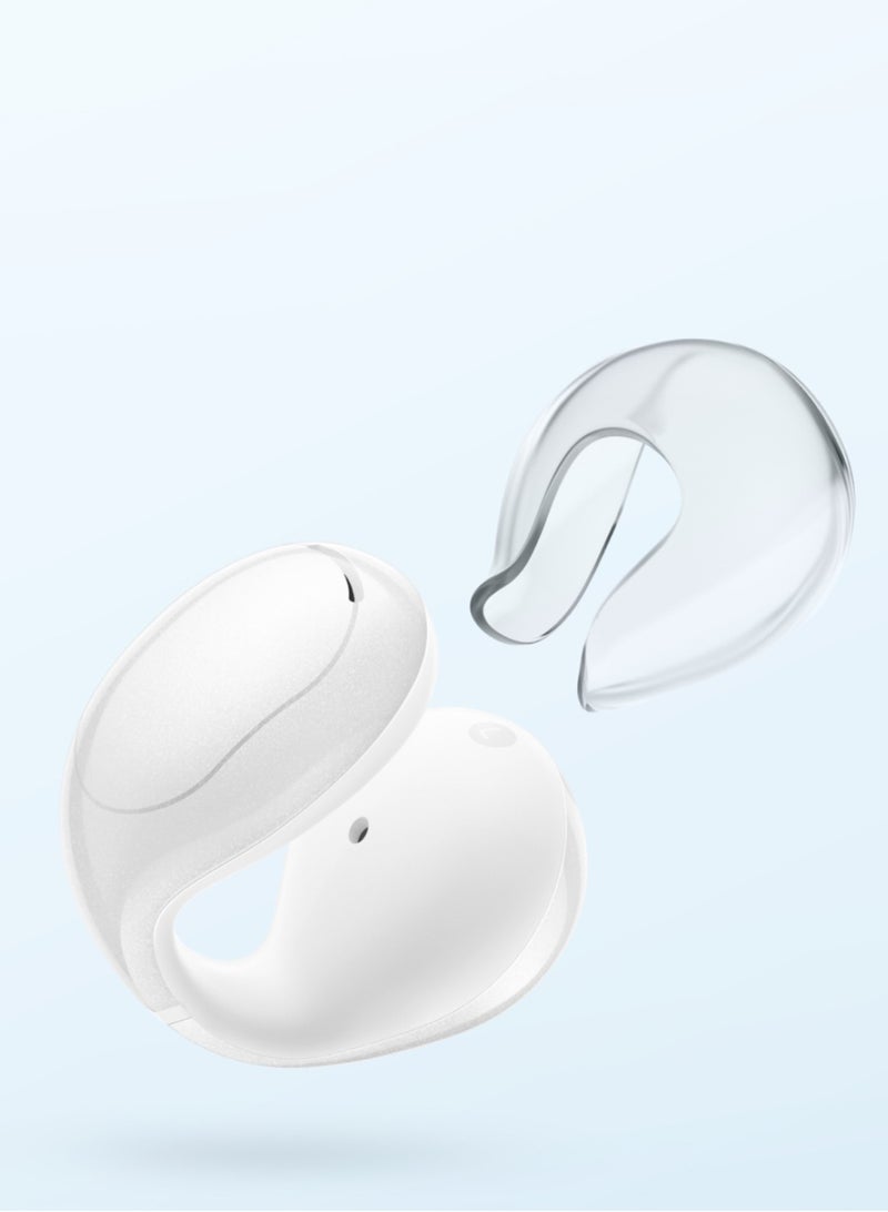 ساوند كور Soundcore C30i by Anker, Open-Ear Earbuds, Clip-On Headphones, Lightweight Comfort, Stable Fit, Firm-Shell Design, Attachable Ear Grips, Big Drivers for Clear Audio, 30H Play, IPX4 Water-Resistant white  - Image 2