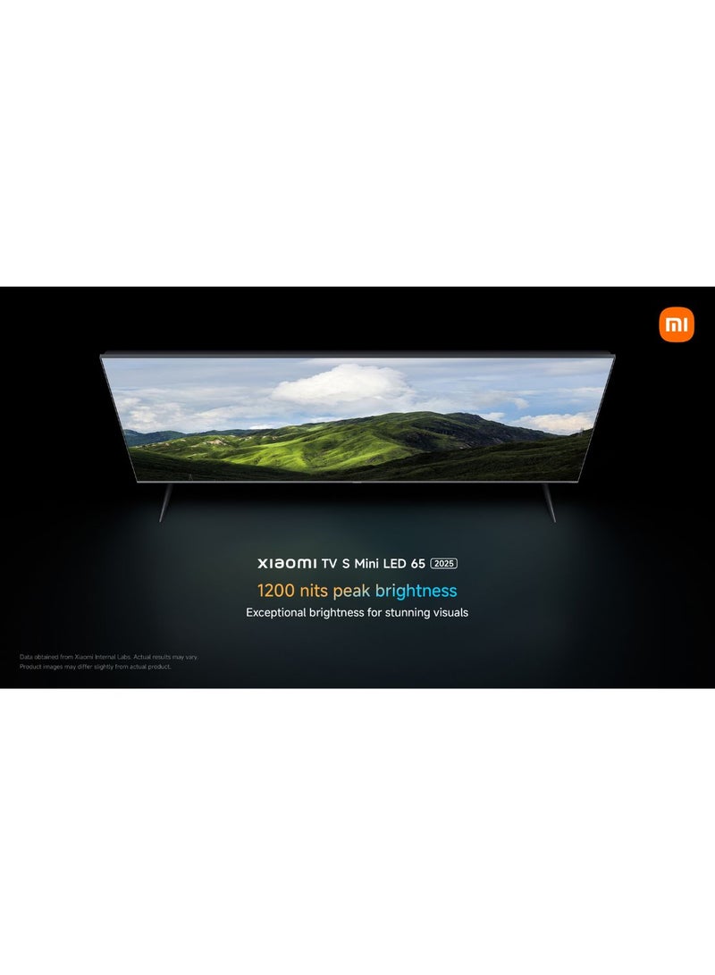 شاومي TV S Mini LED 65" 2025 | 4K QD-MiniLED | 144Hz refresh rate | Dolby Audio/Dolby Atmos/DTS-X​ | Powerful AI engine for image enhancement L65MASPLME Black  - Image 2