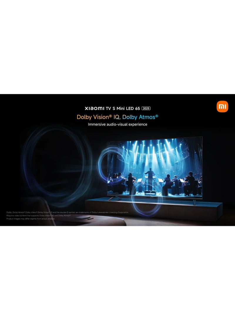 شاومي TV S Mini LED 65" 2025 | 4K QD-MiniLED | 144Hz refresh rate | Dolby Audio/Dolby Atmos/DTS-X​ | Powerful AI engine for image enhancement L65MASPLME Black  - Image 4