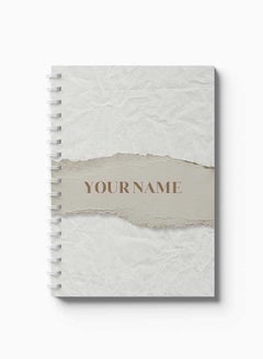 LOWHA Customizable 60 Sheet Spiral Notebook Personalized with Your Name on Light Color Hard Paper Cover White  - Image 3