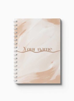 LOWHA Customizable 60 Sheet Spiral Notebook Personalized with Your Name on Brown Hard Paper Cover Brown  - Image 3