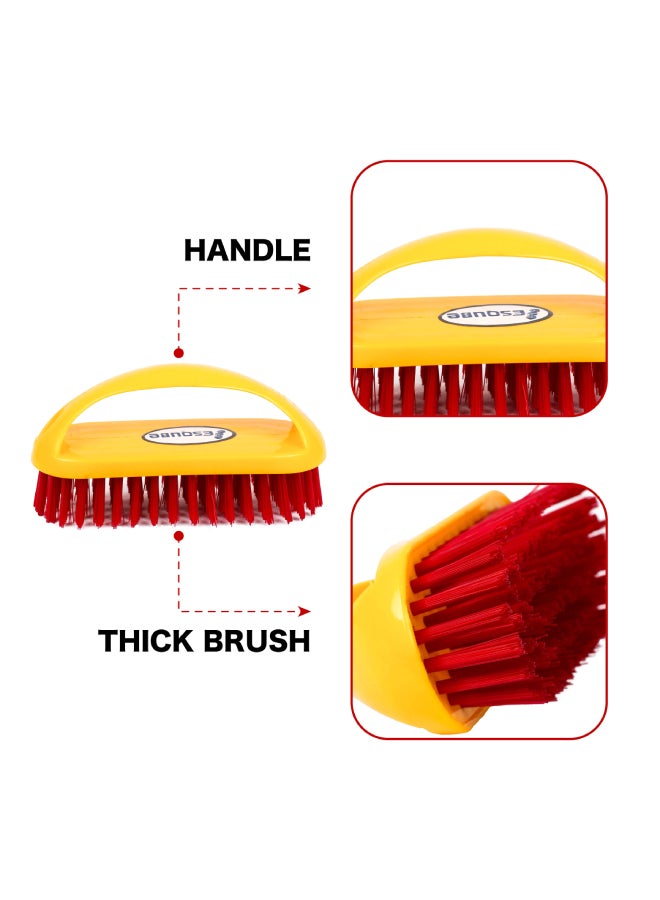 اسكيوب Laundry Scrub Brush Cloth Washing Brush Yellow 15cm - Image 3